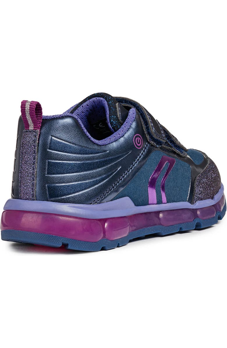 Geox Android Light-Up Glitter Sneaker, Alternate, color,