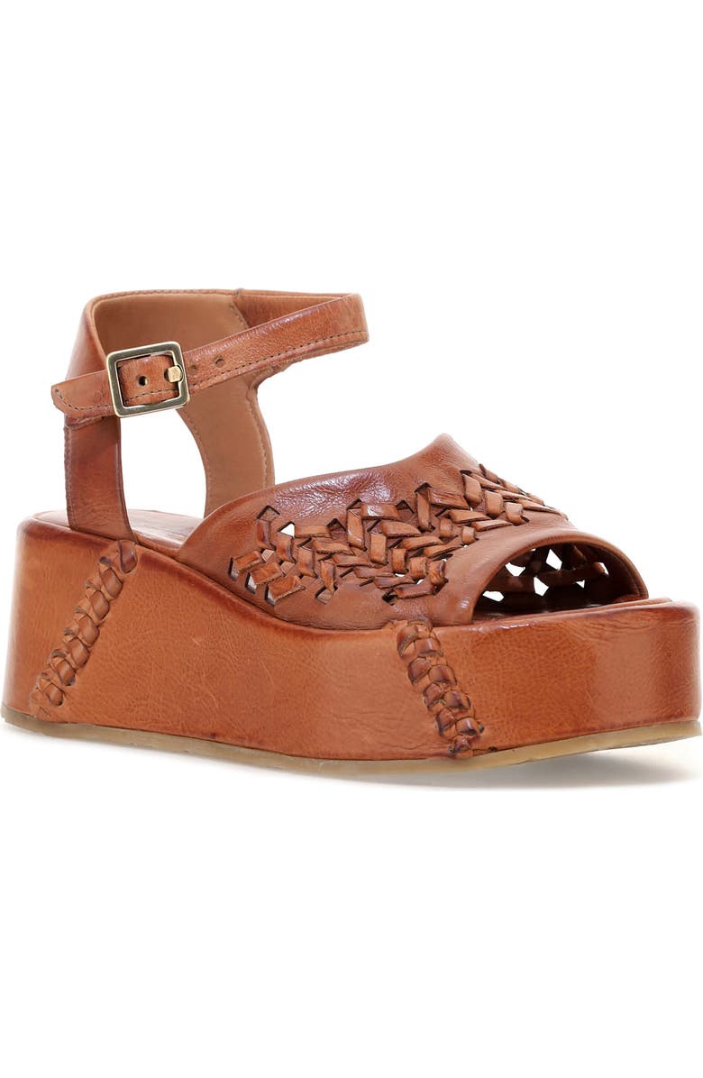 A.S.98 Maddox Ankle Strap Platform Sandal, Main, color, Whiskey