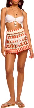 Ramy Brook Cordelia Open Knit Cover-Up Shorts