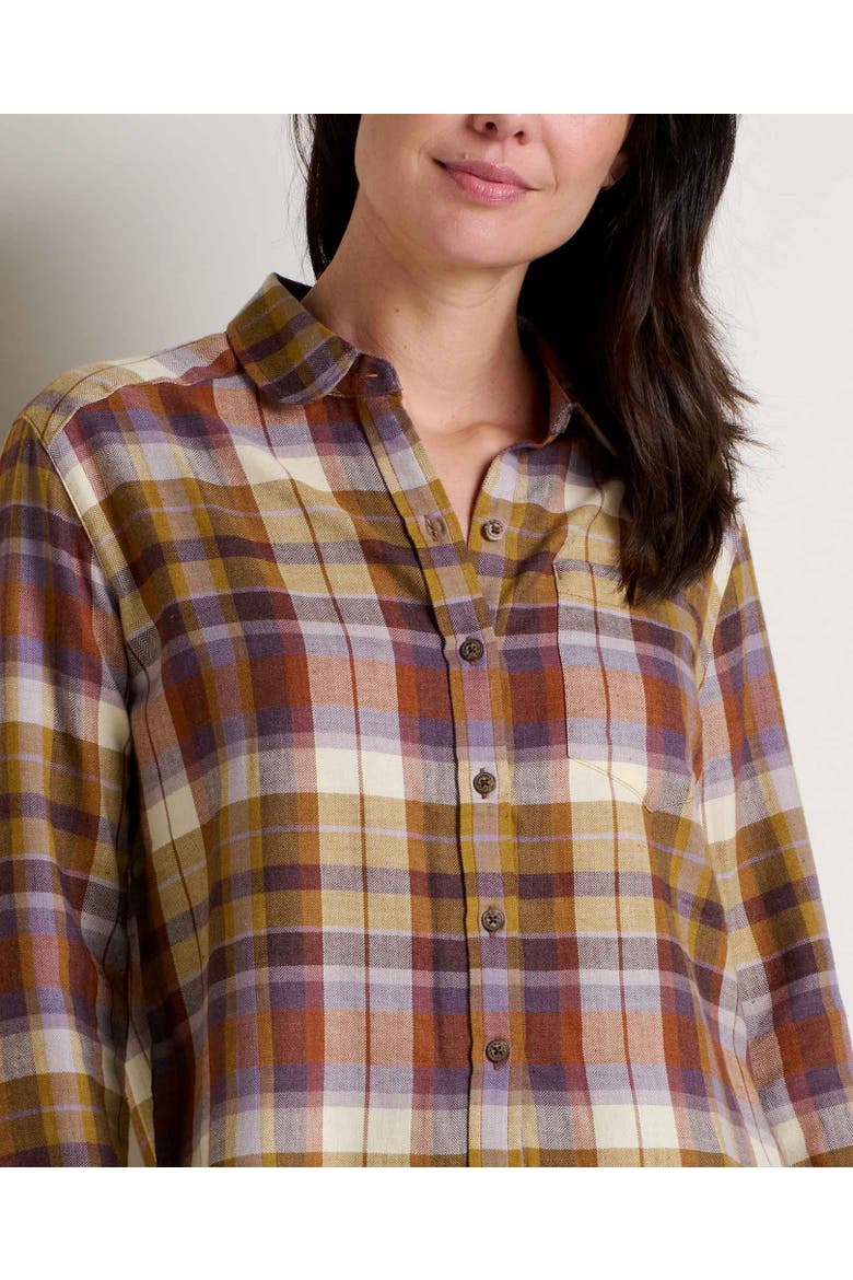 Re-Form Flannel Boxy Long Sleeve Shirt, Alternate, color, Aster Madras