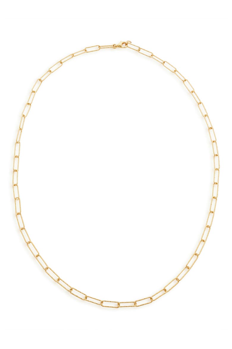 Alta Textured Chain Link Necklace, Alternate, color, YELLOW GOLD