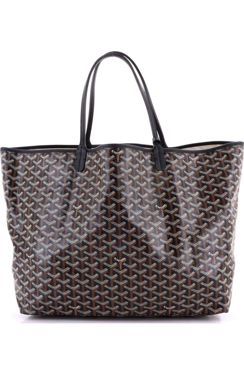 Pre-Owned Goyard Saint Louis Tote Coated Canvas GM, Alternate, color, Black
