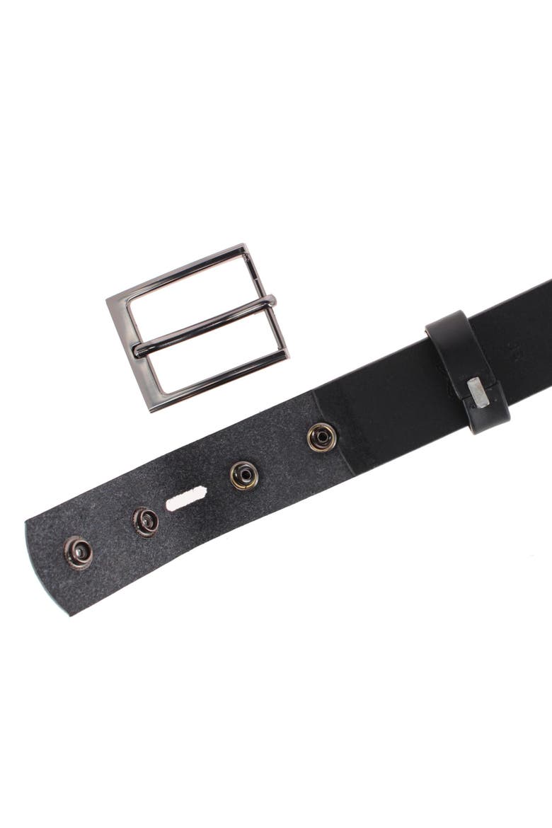 Conall 35mm Chageable Buckle Geniune Leather Belt, Alternate, color, Black