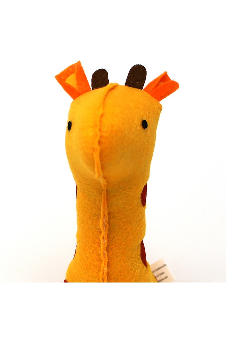 Felt Rolling toy Giraffe, Alternate, color, Yellow