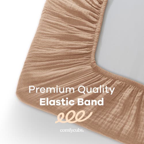 Comfy Cubs Muslin Fitted Bassinet Crib Sheet In Cedar