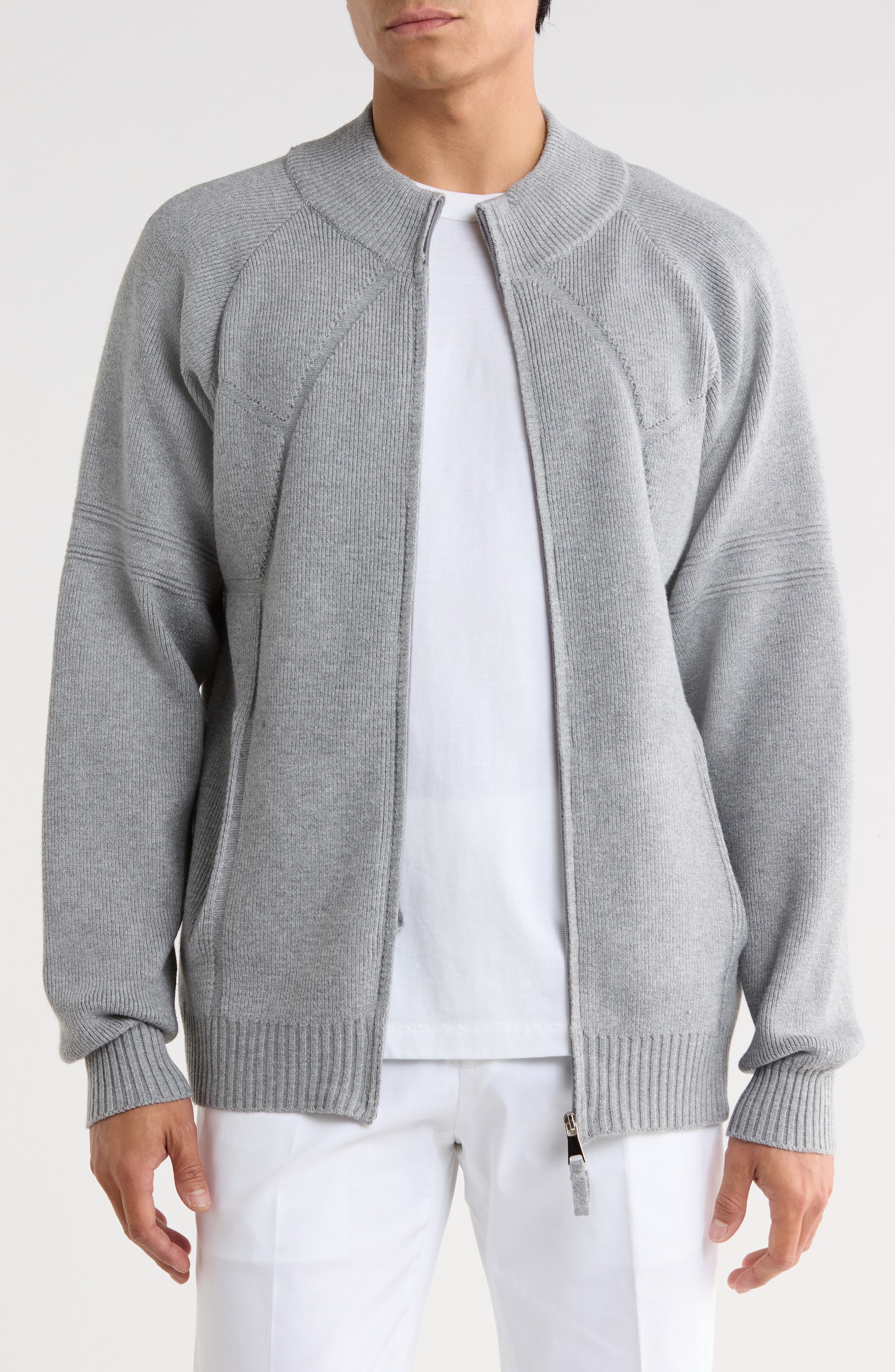 Mock Neck Zip Sweater