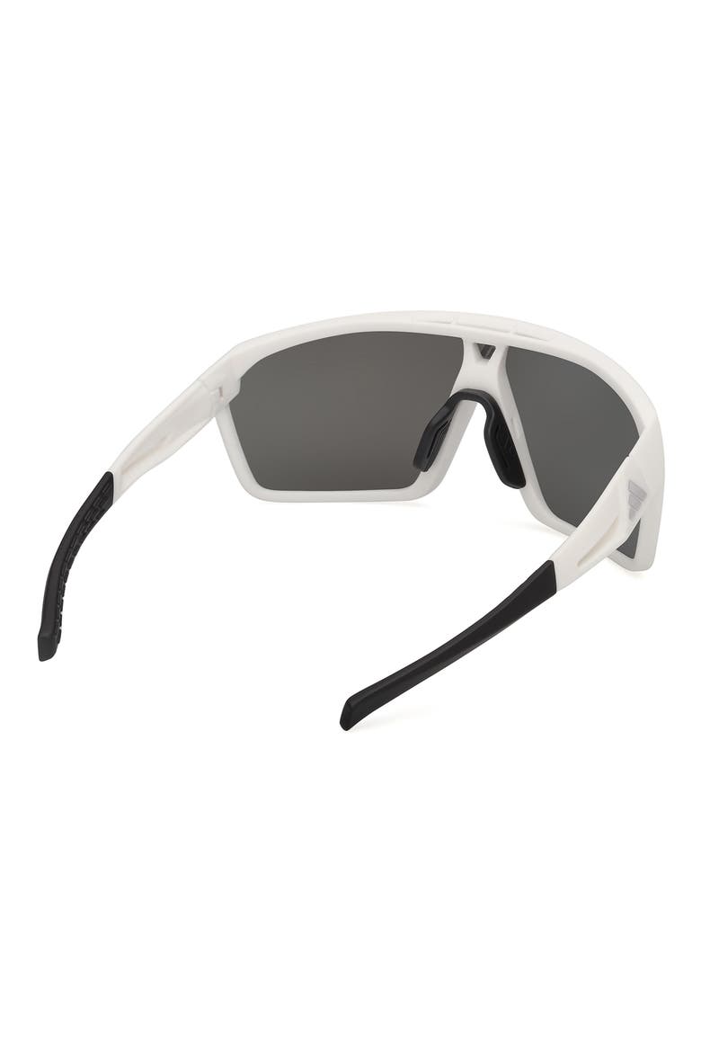 130mm Shield Sports Sunglasses, Alternate, color, WHITE / BLUE MIRROR