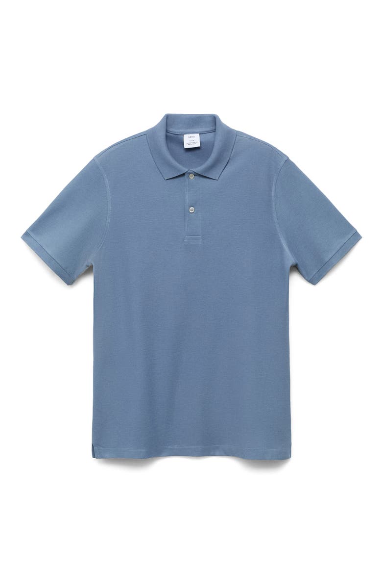 Regular Fit Cotton Piqué Polo, Alternate, color, BLUE