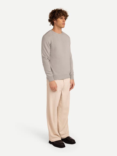 Gobi Mongolian Cashmere Cashmere Mouliné Crew-neck In Gray