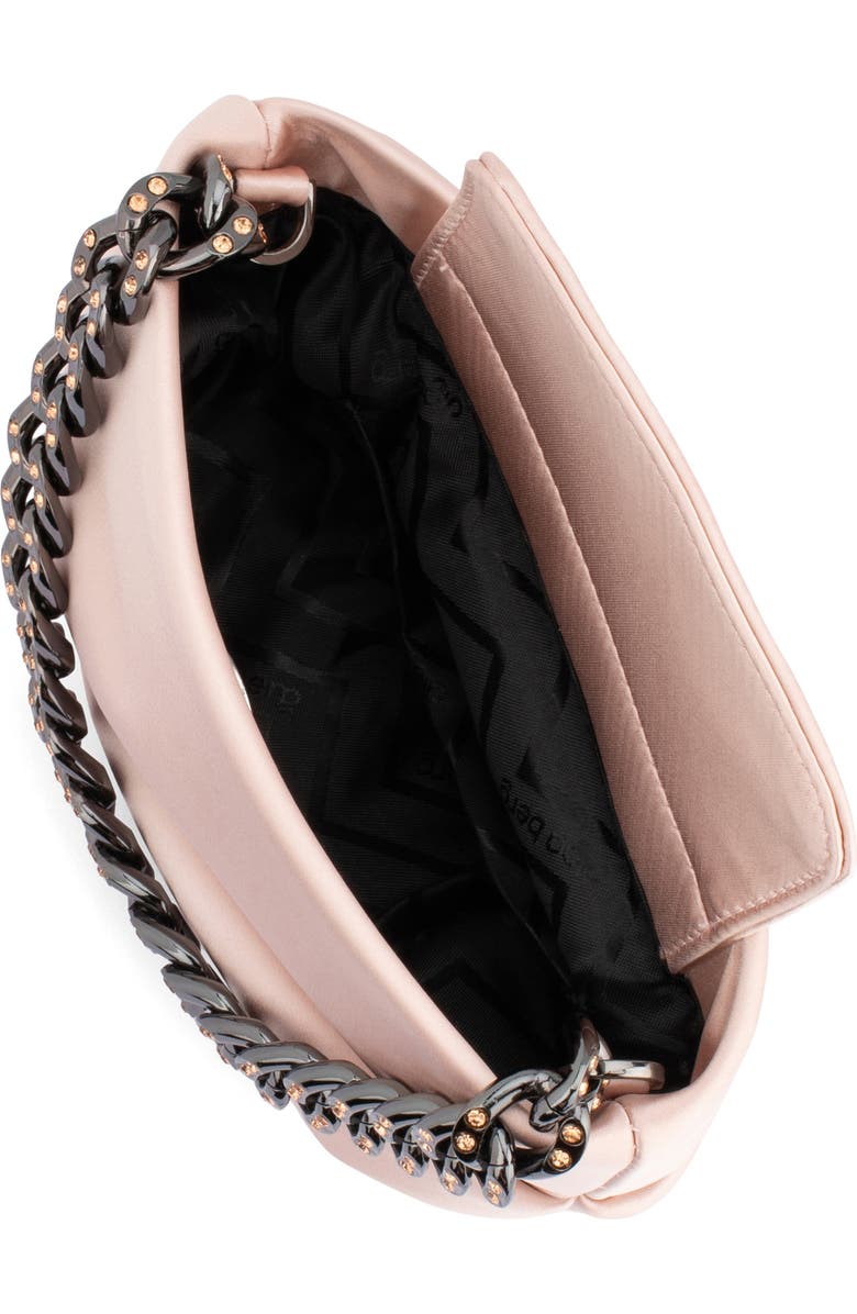 Olga Berg Jule Satin Top Handle Bag, Alternate, color, Natural