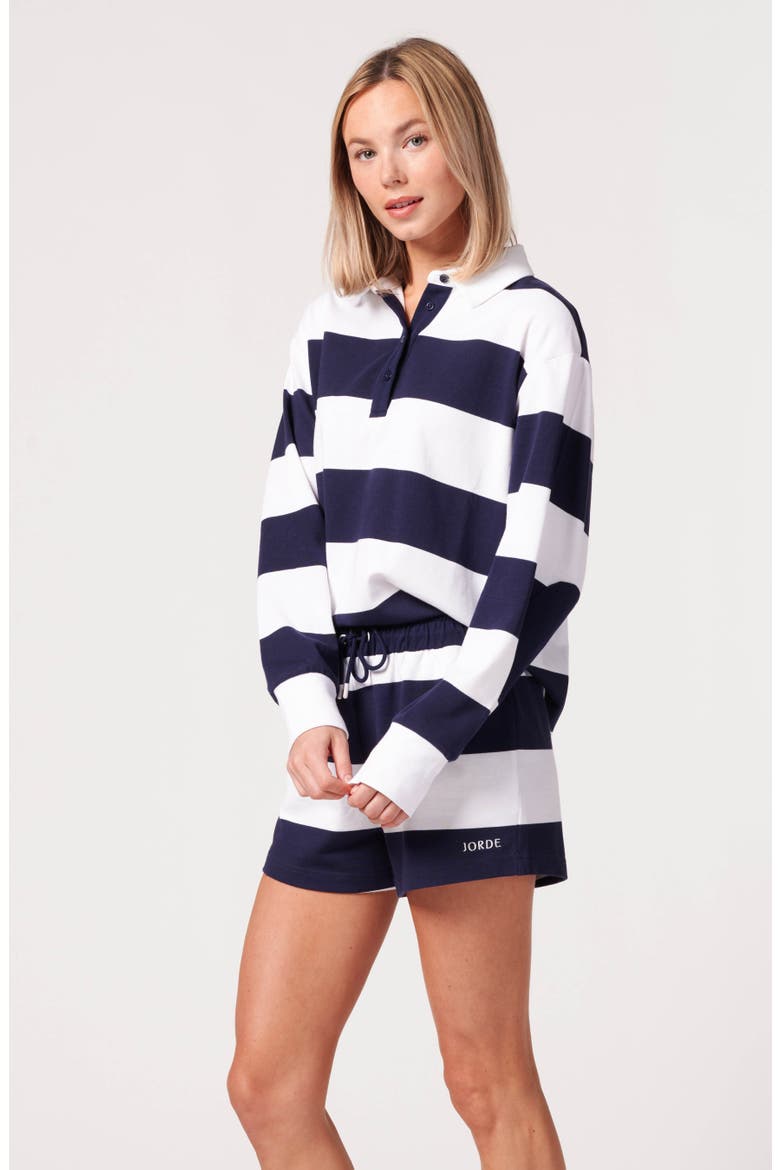 Georgie Rugby Polo, Alternate, color, Sailor Stripe