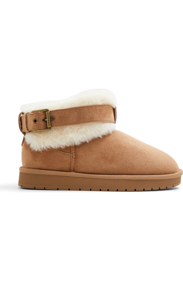 Call It Spring By Aldo Annsophie Faux Fur Trim Bootie, Alternate, color, Taupe