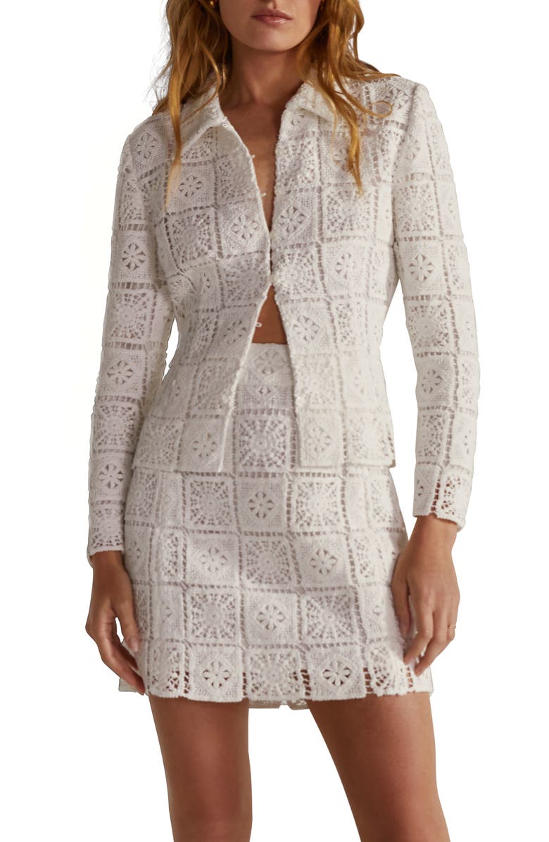 Favorite Daughter Dream Cotton Crochet Shirt, Main, color,