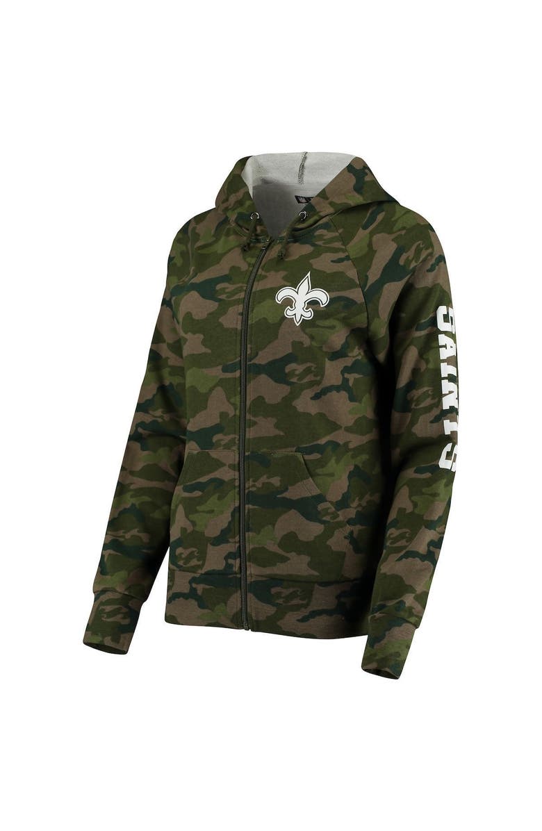 New Era Women's New Era Camo New Orleans Saints Raglan Full-Zip Hoodie, Alternate, color, Camo