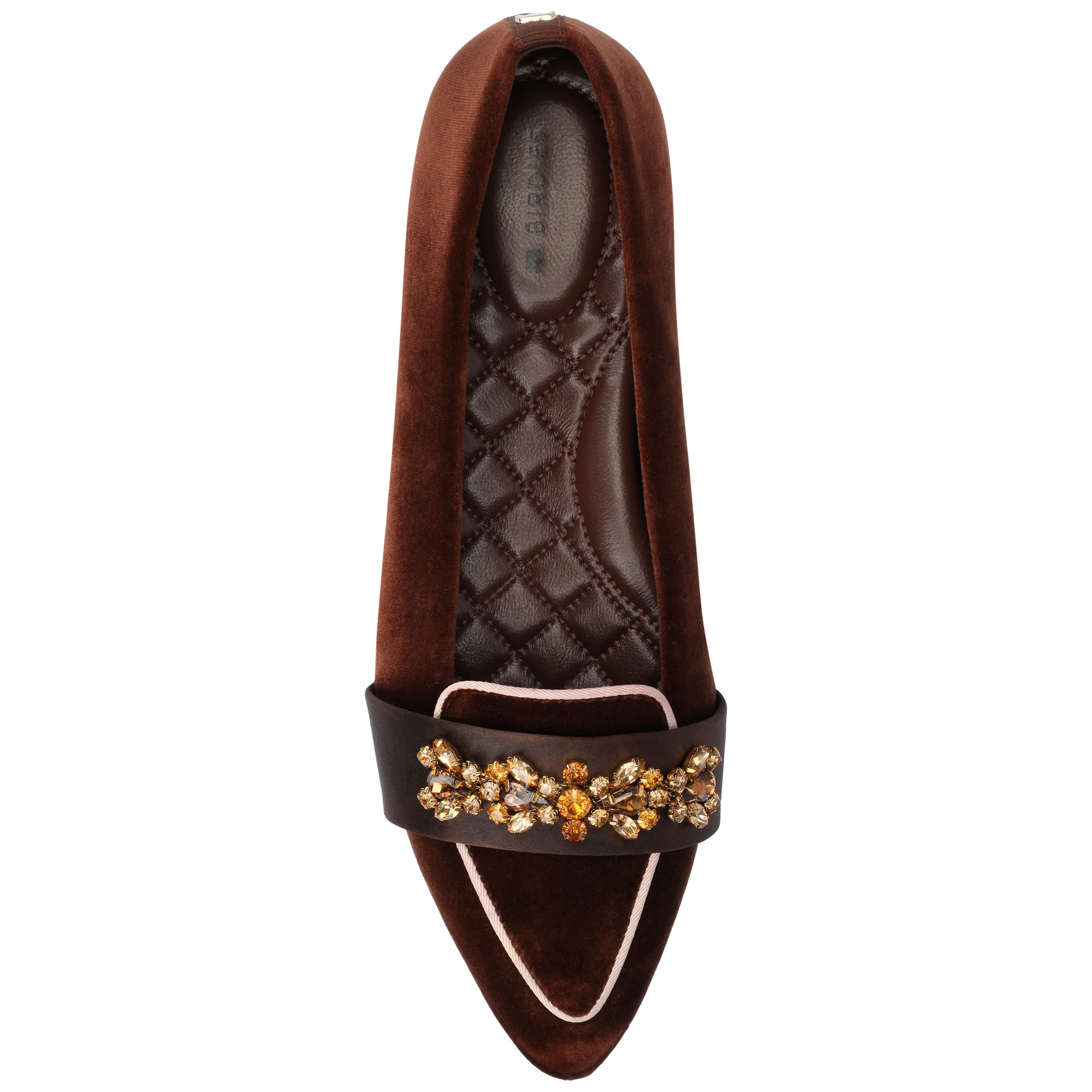 Birdies The Sparrow Loafer Velvet Jewel, Alternate, color, Brandy