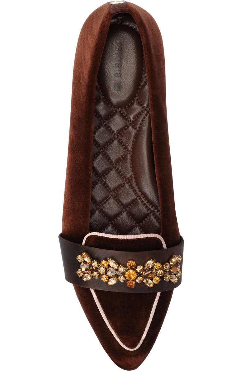 Birdies The Sparrow Loafer Velvet Jewel, Alternate, color, Brandy
