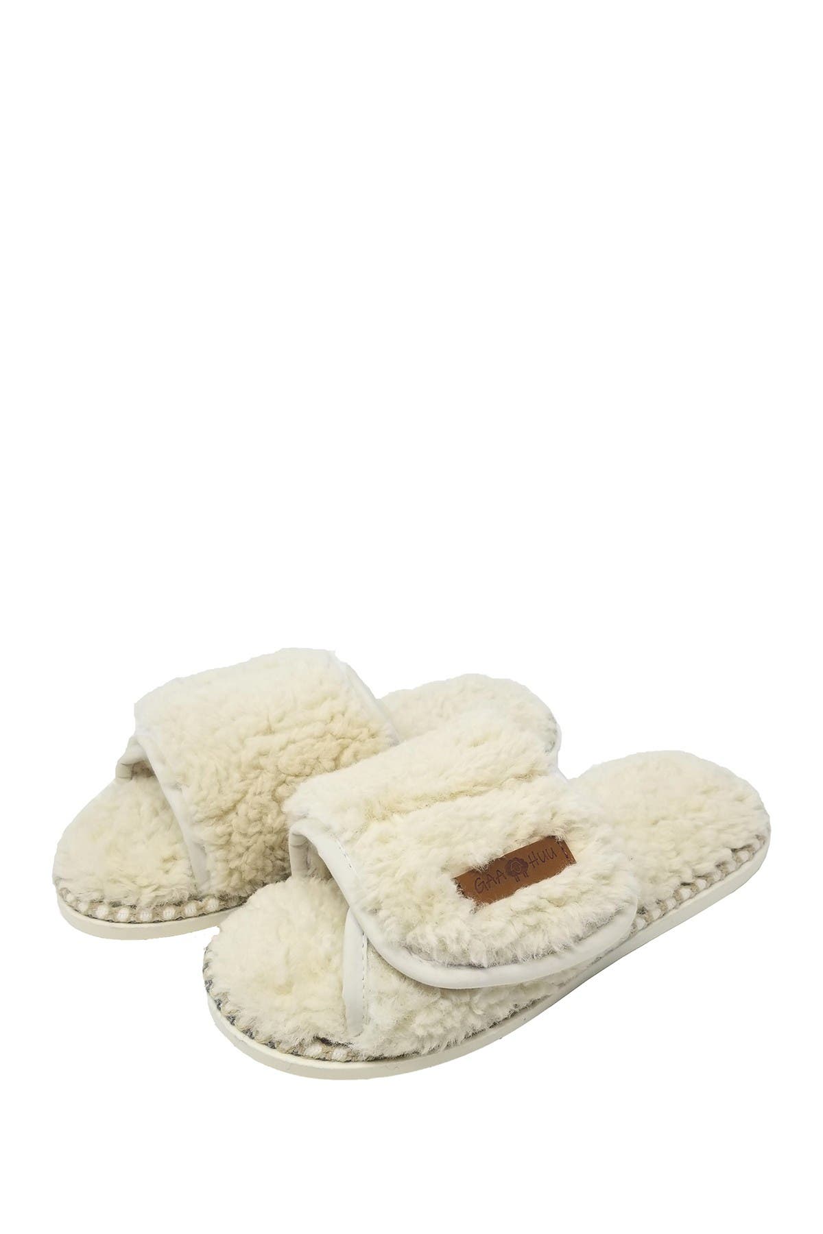 GAAHUU Berber Adjustable Faux Fur Scuff Slipper, Alternate, color, 