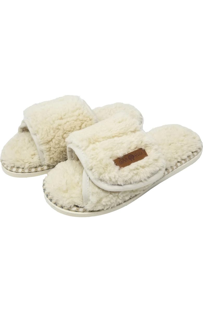 GAAHUU Berber Adjustable Faux Fur Scuff Slipper, Alternate, color,