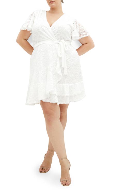 Sweat Lace Wrap Dress (Plus)