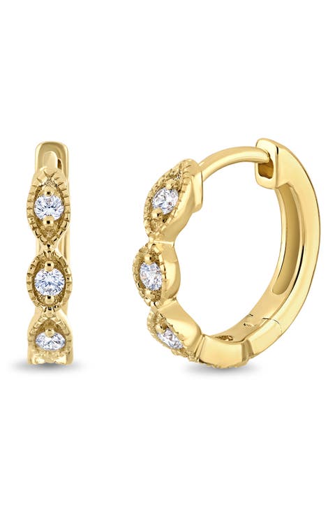 Mykonos Diamond Hoop Earrings