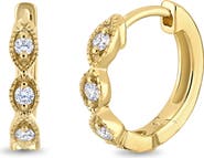Bony Levy 18K Gold Mykonos Diamond Hoop Earrings, 10mm (Online Trunk Show)