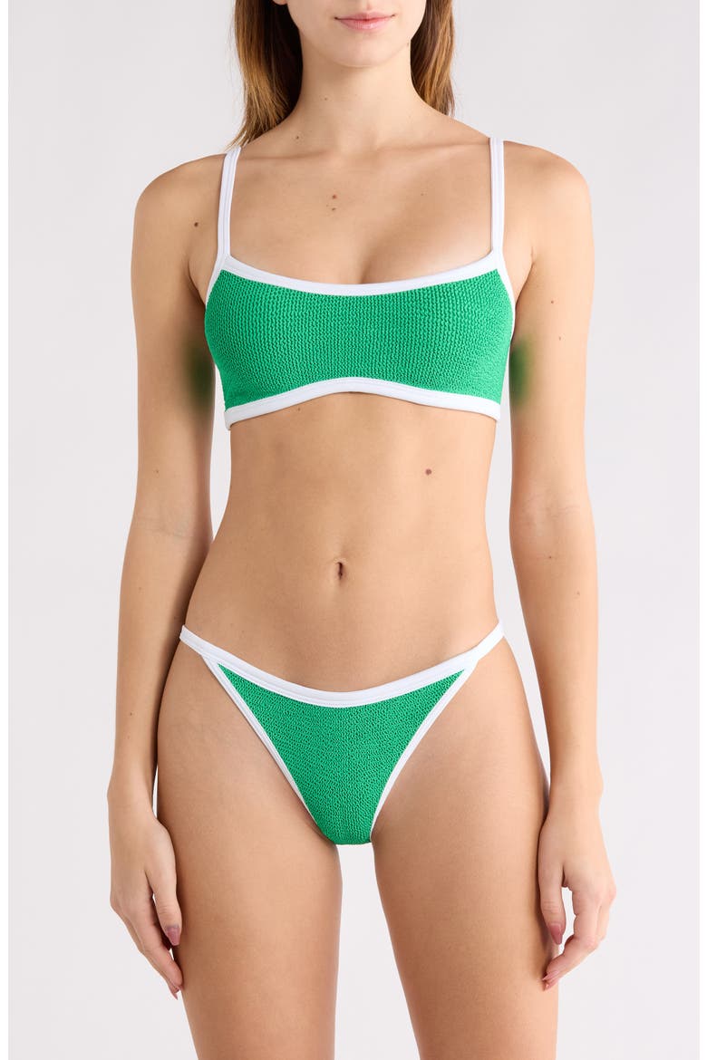 Tyler Two-Piece Bikini, Main, color, EMERALD/ WHITE