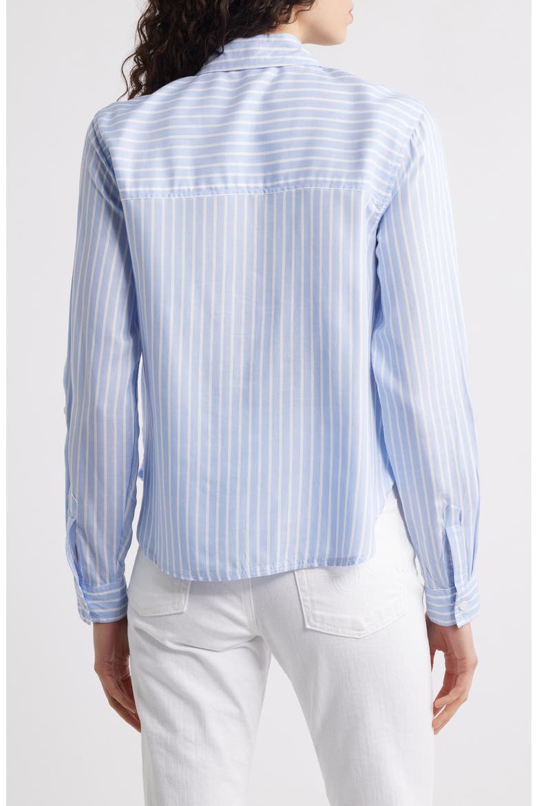 Fallon Crop Button-Up Shirt, Alternate, color, WHISPER LILAC