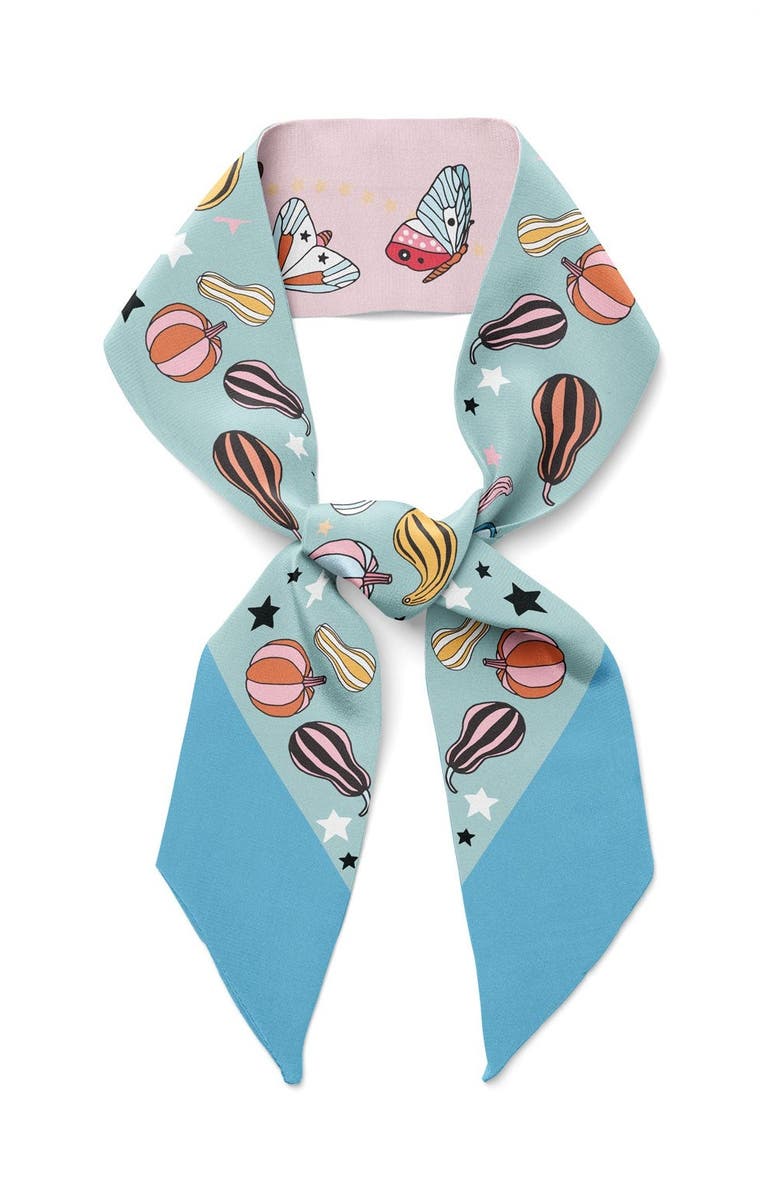 Centinelle Moths and Squashes Twilly Ribbon Scarf, Alternate, color, Multicolor