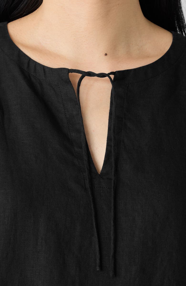 Eileen Fisher Split Neck Organic Linen Top, Alternate, color, 