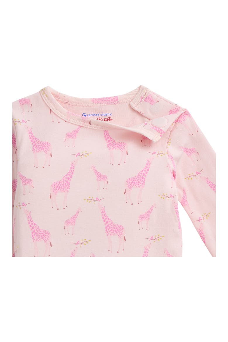 Kids' Jolie Giraffe Two-Piece Fitted Pajamas, Alternate, color, PINK