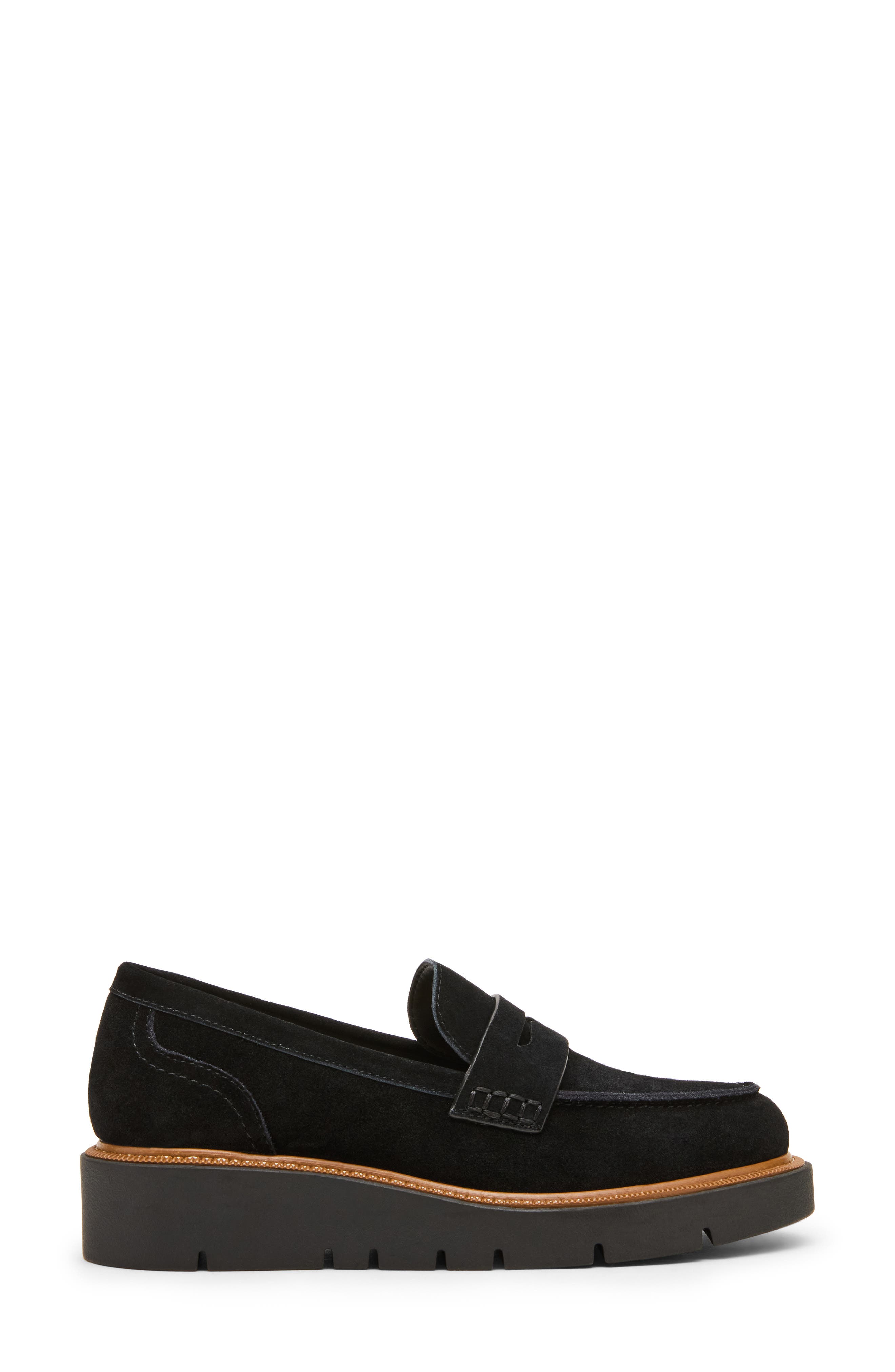 Blondo Maddee Waterproof Loafer, Alternate, color, Black Suede