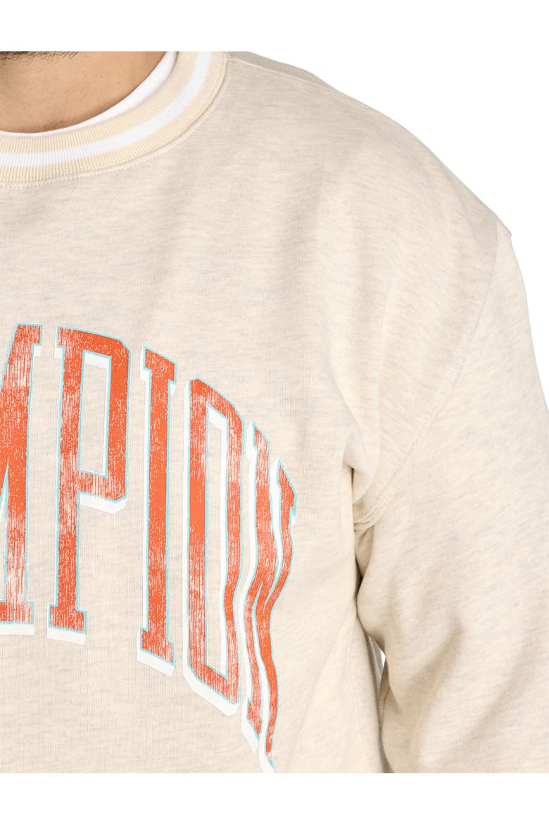 Big & Tall Contrast Signature Sweatshirt, Alternate, color, BEIGE ORANGE
