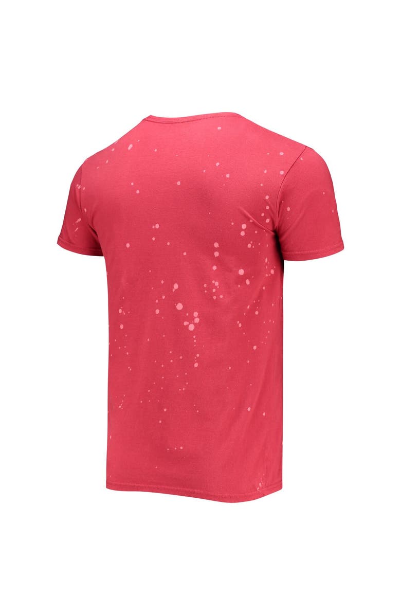 Retro Brand Men's Original Retro Brand Crimson Tuskegee Golden Tigers Bleach Splatter T-Shirt, Alternate, color, Crimson
