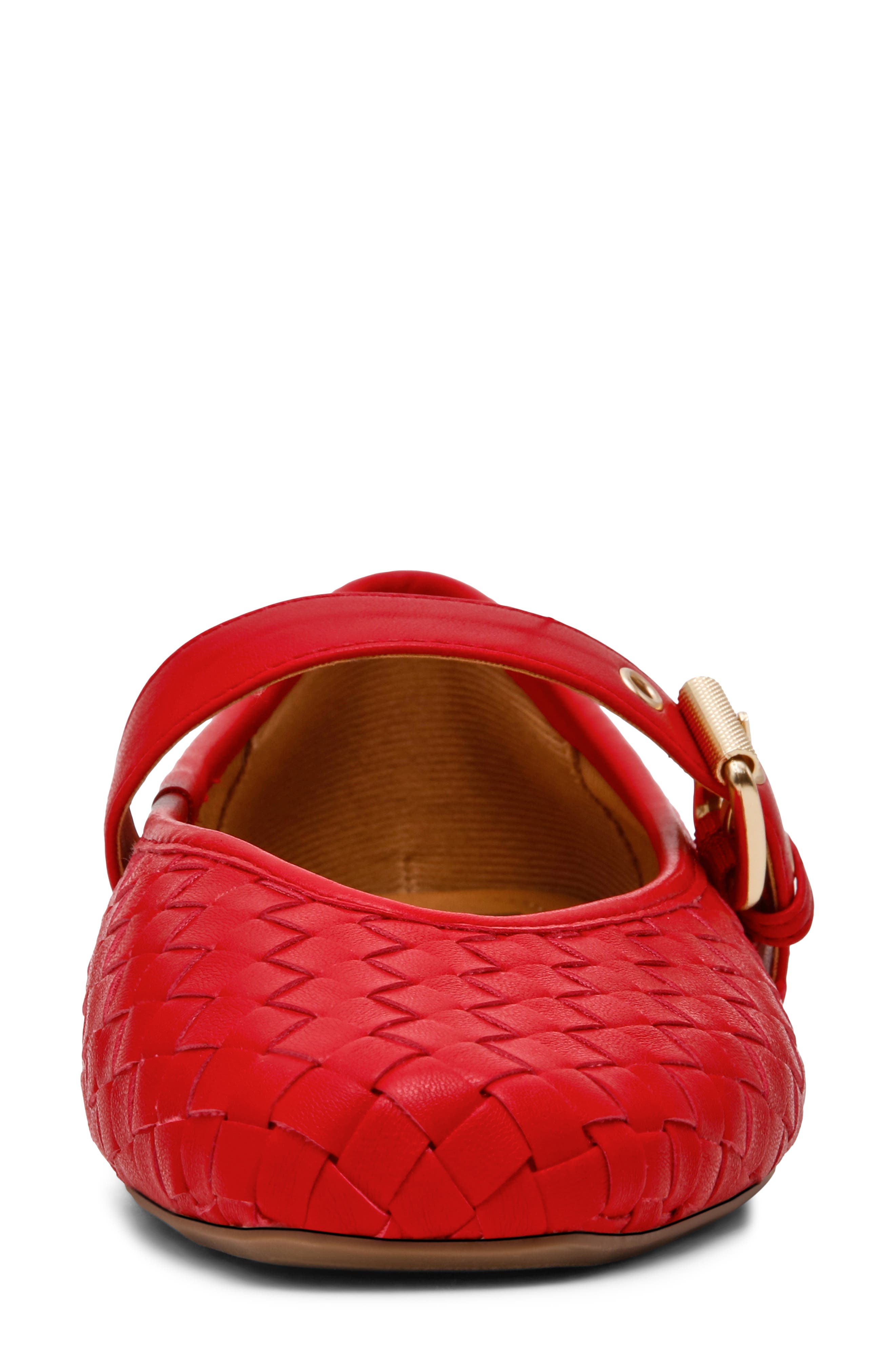 Mulaney Woven Mary Jane Flat, Alternate, color, RED