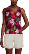 Lands' End Lightweight Jersey Blouson Vneck Tank