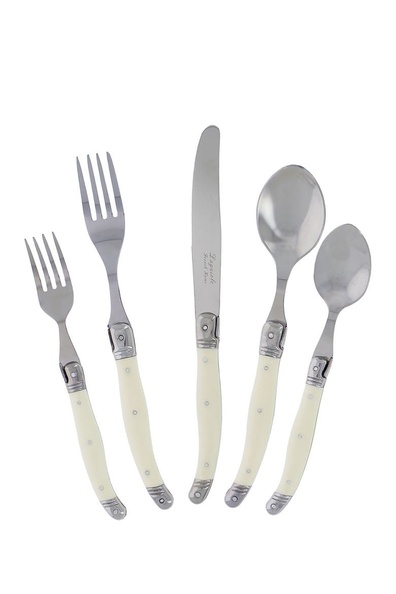 20-Piece Laguiole Flatware Set, Alternate, color, IVORY