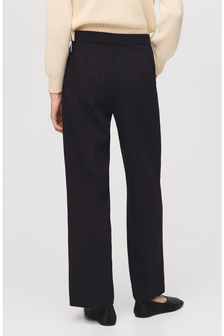 High Waist Straight Leg Pants, Alternate, color, BLACK