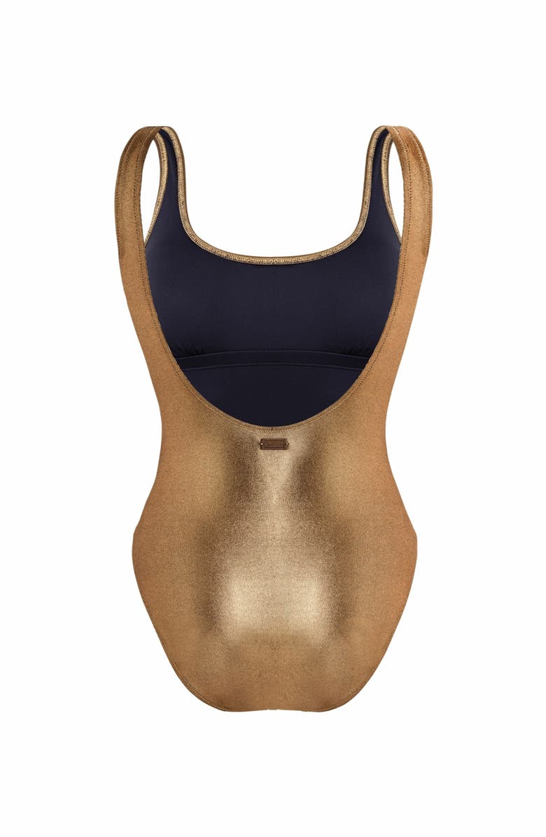 Vilebrequin Women's Metallic Tank One-Piece Swimsuit, Alternate, color, Dore