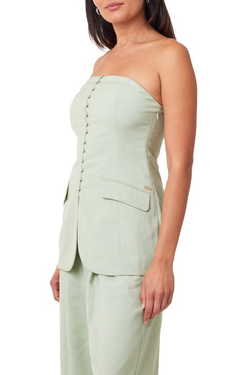 Scotch & Soda Strapless Tailored Top In Pistachio