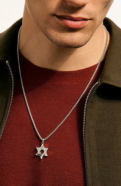 John Hardy Icon 50 Star Of David Pendant Necklace In Silver
