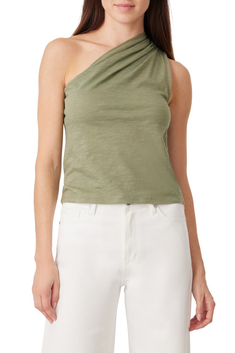 One-Shoulder Knit Top, Main, color, SAGE