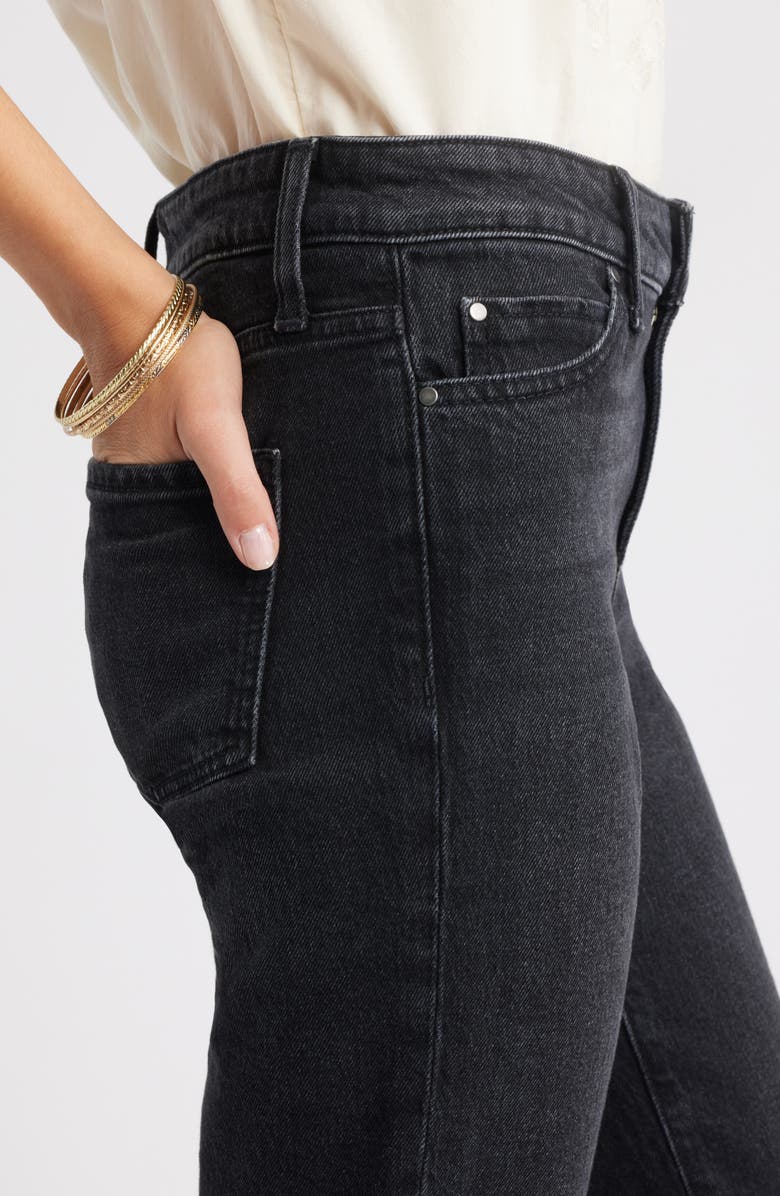 Treasure & Bond Mid Rise Straight Leg Jeans, Alternate, color, Black Wash