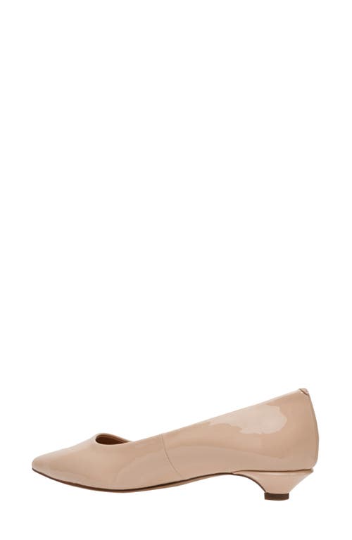 Linea Paolo Patent Pointed Toe Pump In Blush