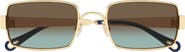 Chloé 53mm Gradient Rectangular Sunglasses