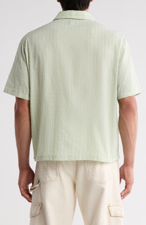 Pacsun Oversize Pointelle Camp Shirt In Green