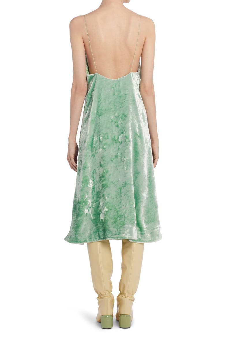 Velvet Slipdress, Alternate, color, PASTEL GREEN