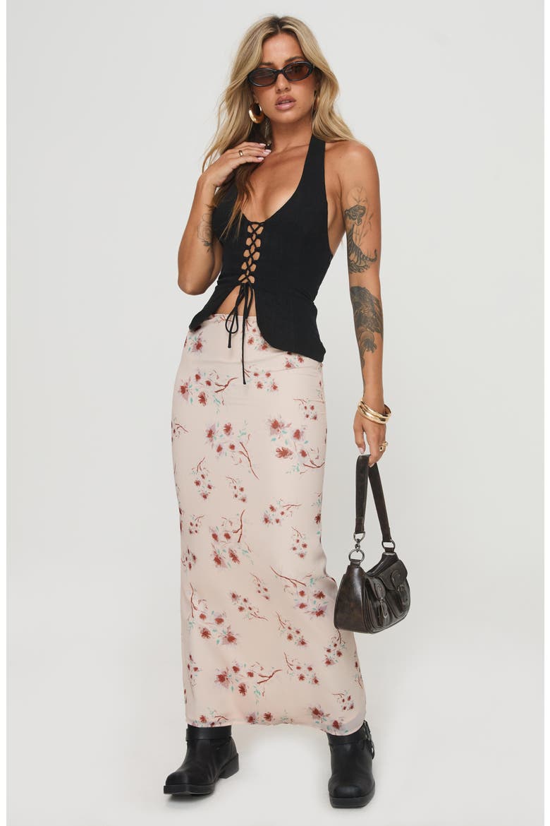 Sunbliss Floral Maxi Skirt, Alternate, color, PINK