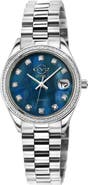GV2 GEVRIL Women's Turin Swiss Diamond Stainless Steel Watch, 32mm - 0.15 ctw