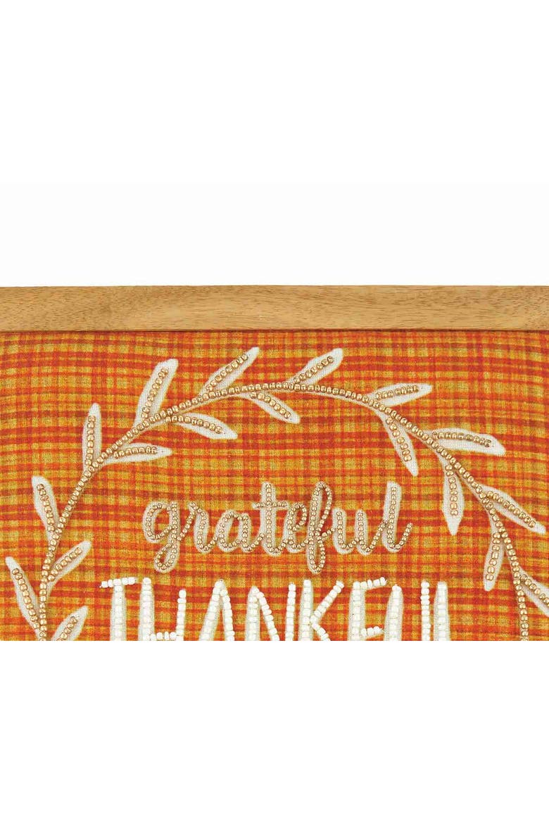 Gallerie II Embellished Thankful Framed Canvas Wall Décor 12