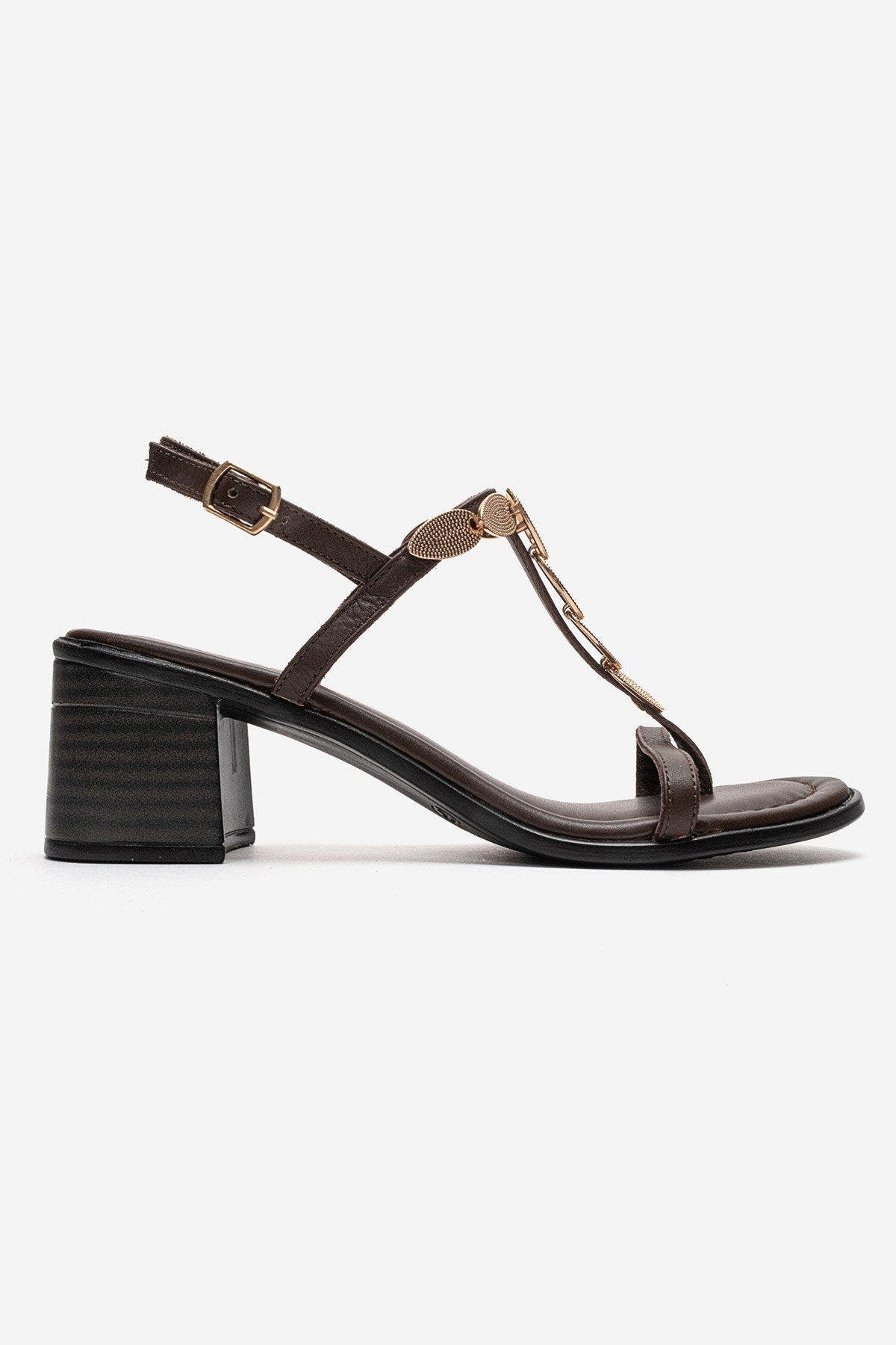 Forever & Always Shoes Serona Leather Block Heel Sandal, Alternate, color, Brown